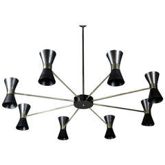 Large Scale Italian Stilnovo Chandelier