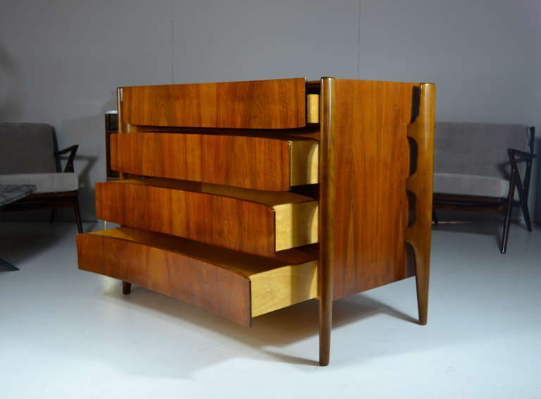 Mid-Century Modern Pair of Modern Rosewood Chests of Drawers by Edmund J. Spence