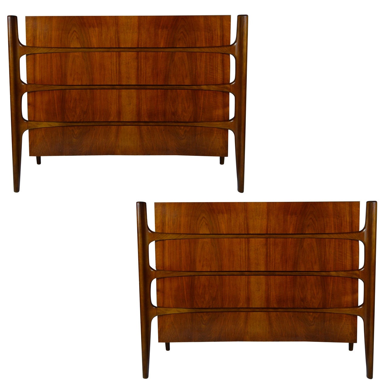 Pair of Modern Rosewood Chests of Drawers by Edmund J. Spence