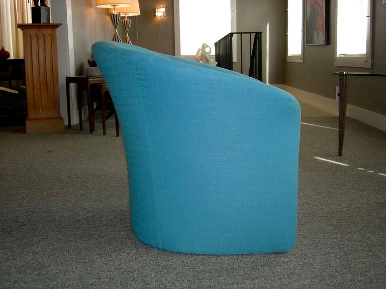 Pair of Tiffany Blue Accent Chairs by Massimo Vignelli In Excellent Condition In Westport, CT