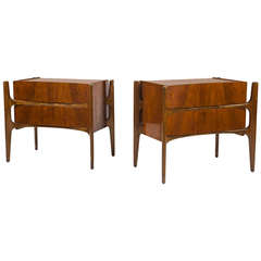 Pair of Rosewood Nightstands by Edmund J. Spence