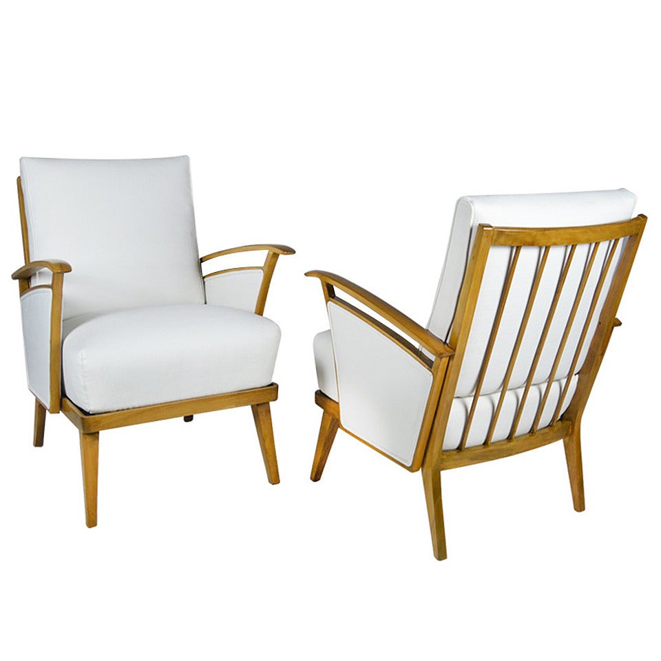Ico Parisi Inspired Vintage Italian Lounge Chairs