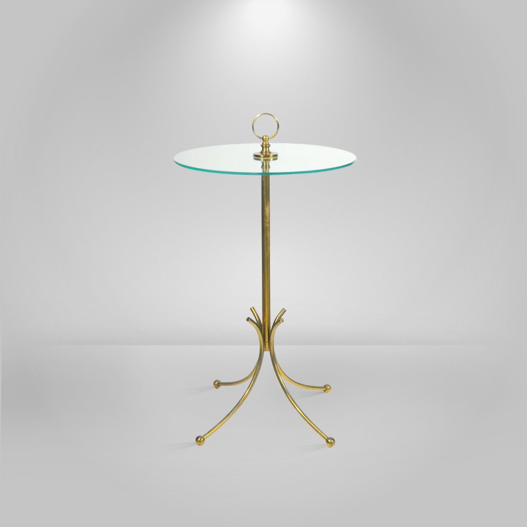 Mid-Century Modern 1950s Italian Brass Occasional Table