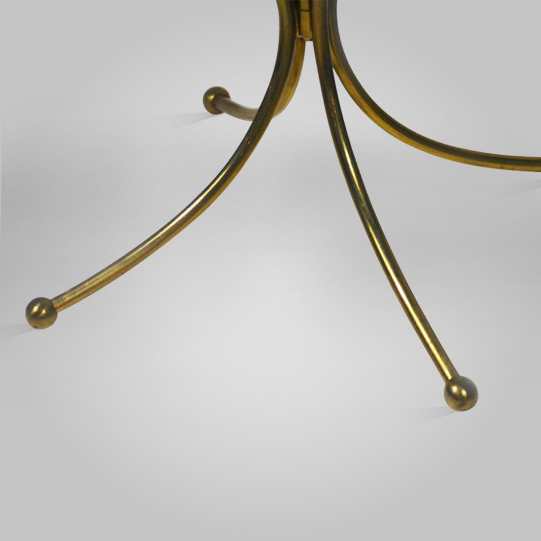 1950s Italian Brass Occasional Table In Excellent Condition In Westport, CT