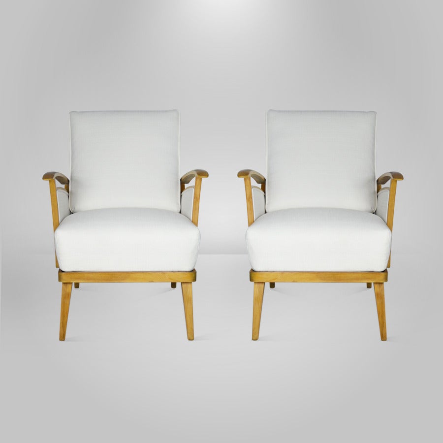 Mid-Century Modern Ico Parisi Inspired Vintage Italian Lounge Chairs