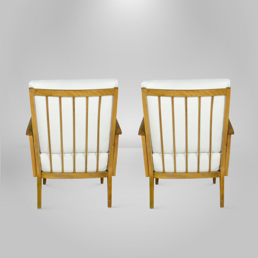 Ico Parisi Inspired Vintage Italian Lounge Chairs 1