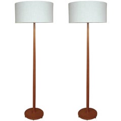 Modern Pair of Swedish Floor Lamps