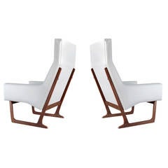 Mid-Century Modern "Sled" Lounge Chairs, Denmark, 1950s