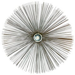 Collosal Copper & Brass Sunburst Wall Sculpture - Curtis Jere