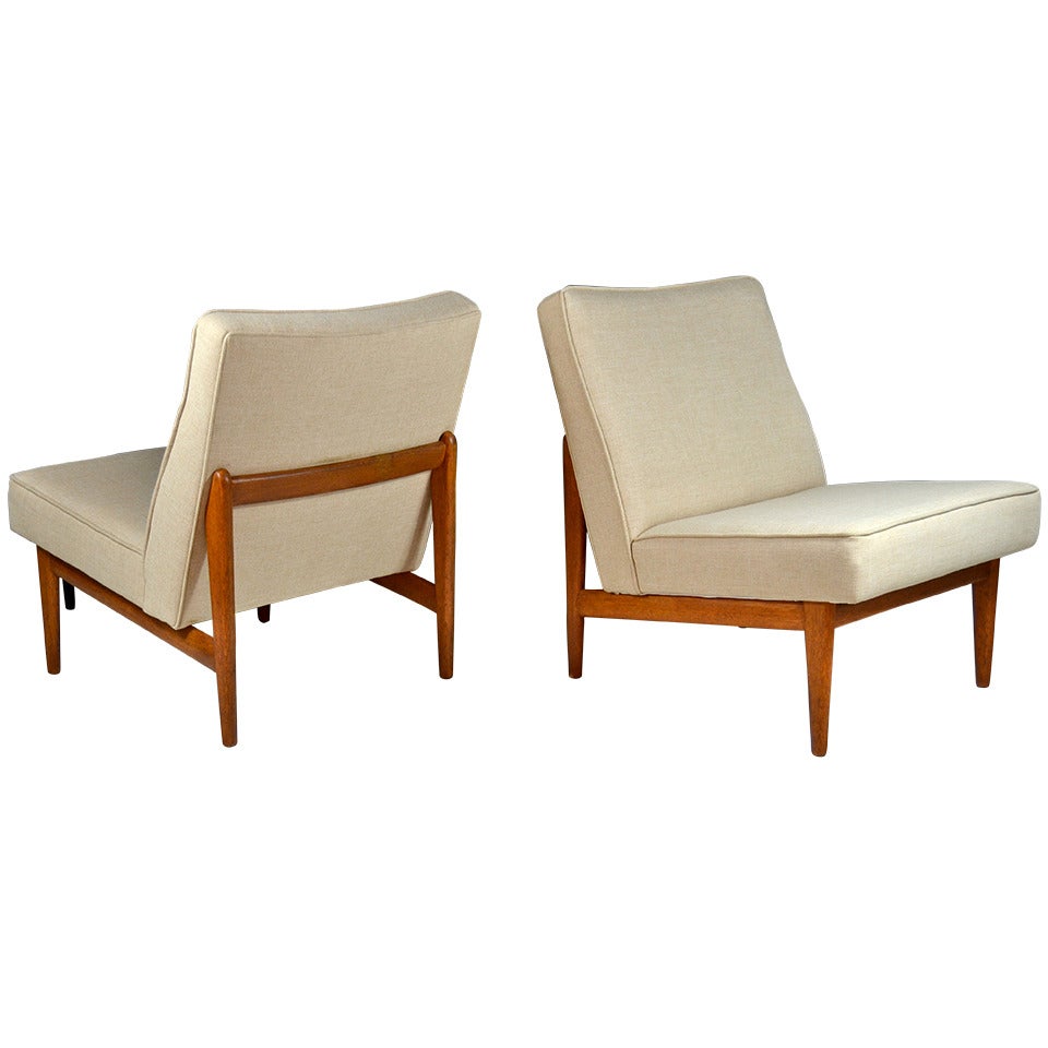 Floating Danish Modern Teak Lounge Chairs