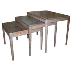 Set of Edward Wormley Cerused Nesting Tables
