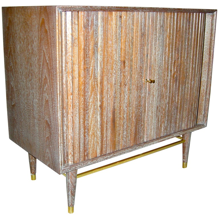 Cerused Tambour after Paul McCobb at 1stdibs