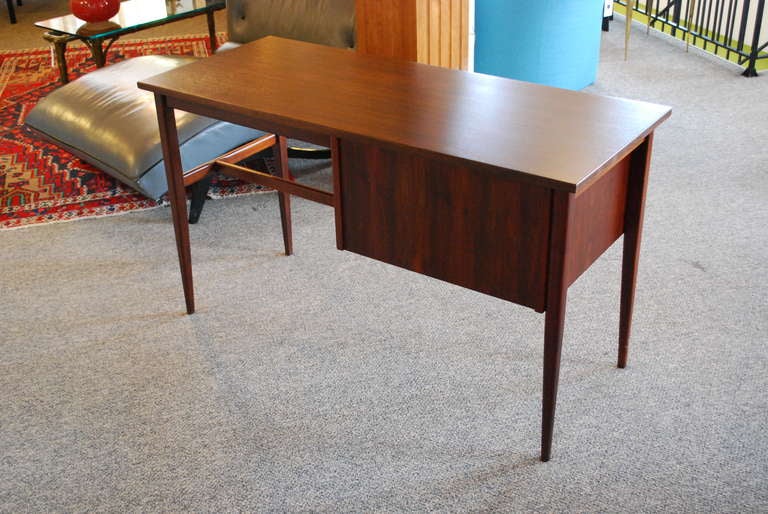 Wood Rosewood Desk in the manner of Paul McCobb