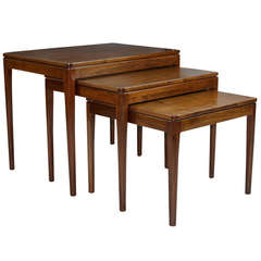 Streamlined Walnut Nesting Tables