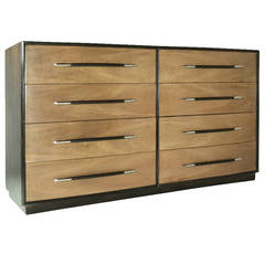 Eight-Drawer Dresser in French Walnut by T.H. Robsjohn-Gibbings Eight-Drawer Dresser in French Walnut by T.H. Robsjohn-Gibbings