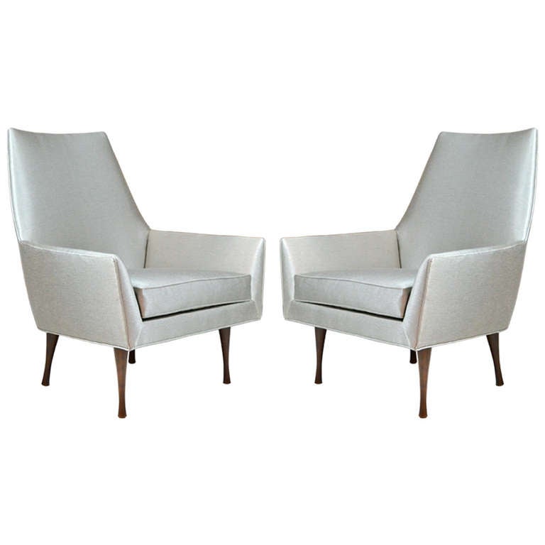 Pair of Symmetric Lounge Chairs by Paul McCobb for Widdicomb