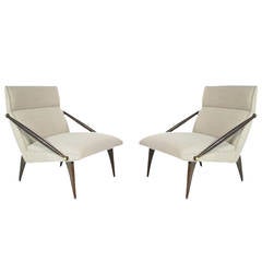 Pair of Lounge Chairs, attributed to Gio Ponti, circa 1955