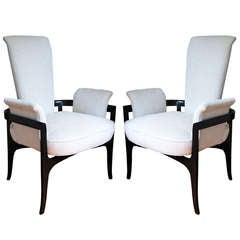 Pair of Arm Chairs by James Mont