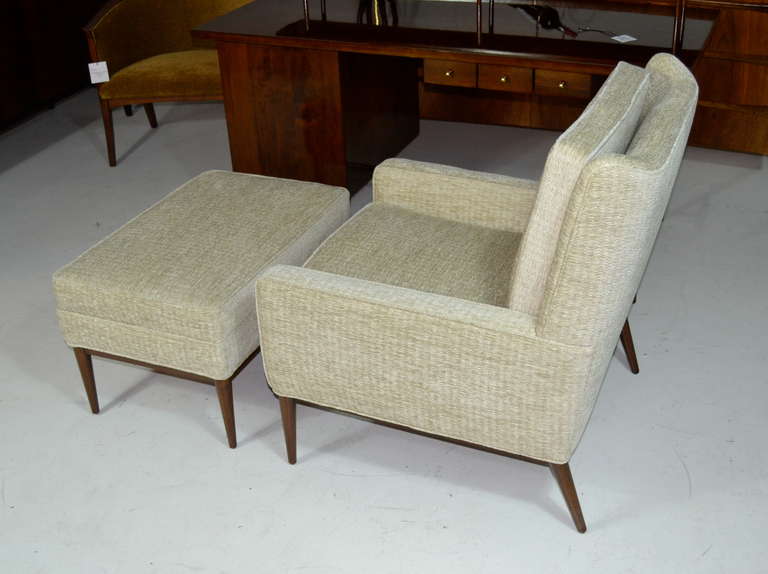 American Paul McCobb for Directional Lounge Chair and Ottoman