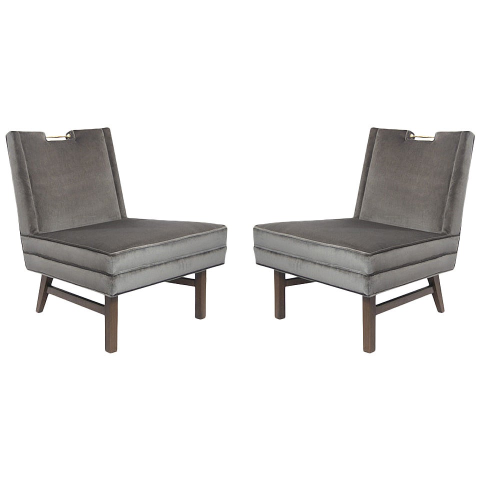 Pair of Lounge or Slipper Chairs by Harvey Probber