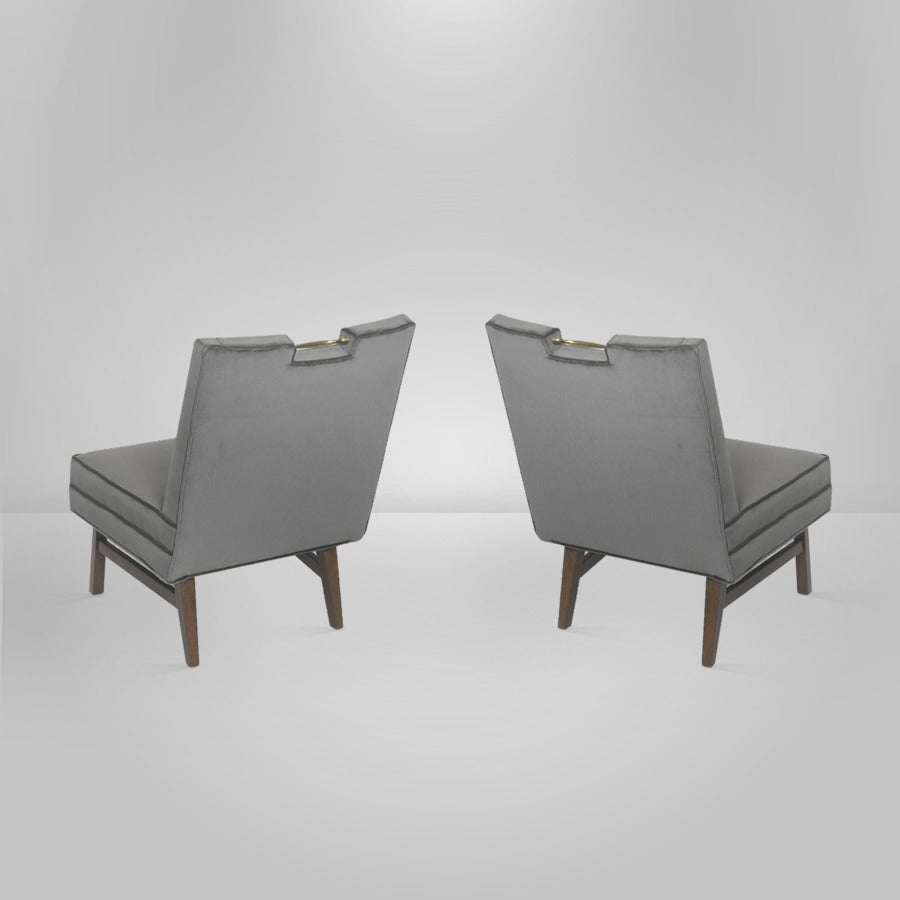American Pair of Lounge or Slipper Chairs by Harvey Probber