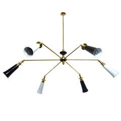 Large-Scale Arredoluce Style Italian Chandelier 4