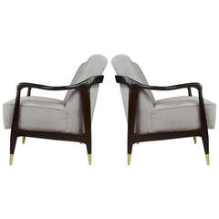 Pair of Sculptural Italian Lounge Chairs