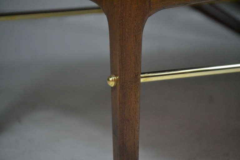 American Pair of 1950's Brass Rodded Benches
