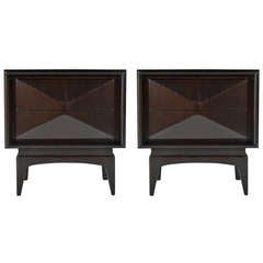 Pair of Diamond Front End Tables