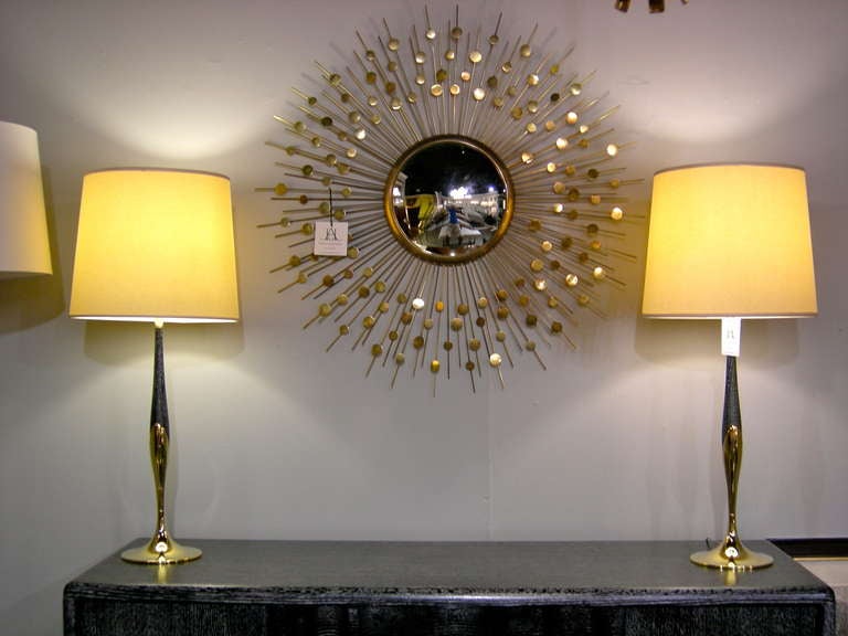 20th Century Ceruse and Brass Table Lamps by Laurel Co.
