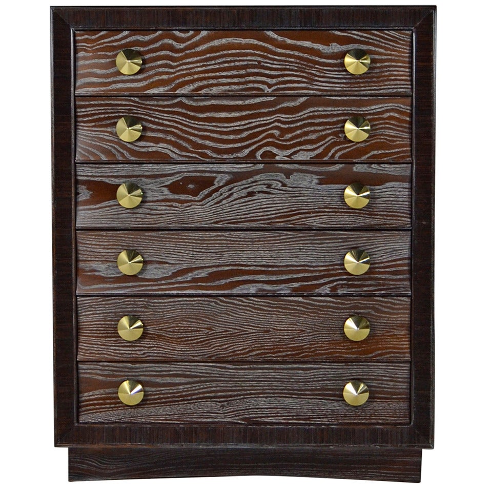 Cerused Gentleman's Chest by Paul Frankl for Brown Saltman