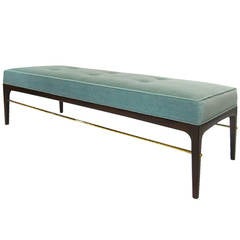 Brass Rodded Bench in the Manner of Edward Wormley, circa 1950s