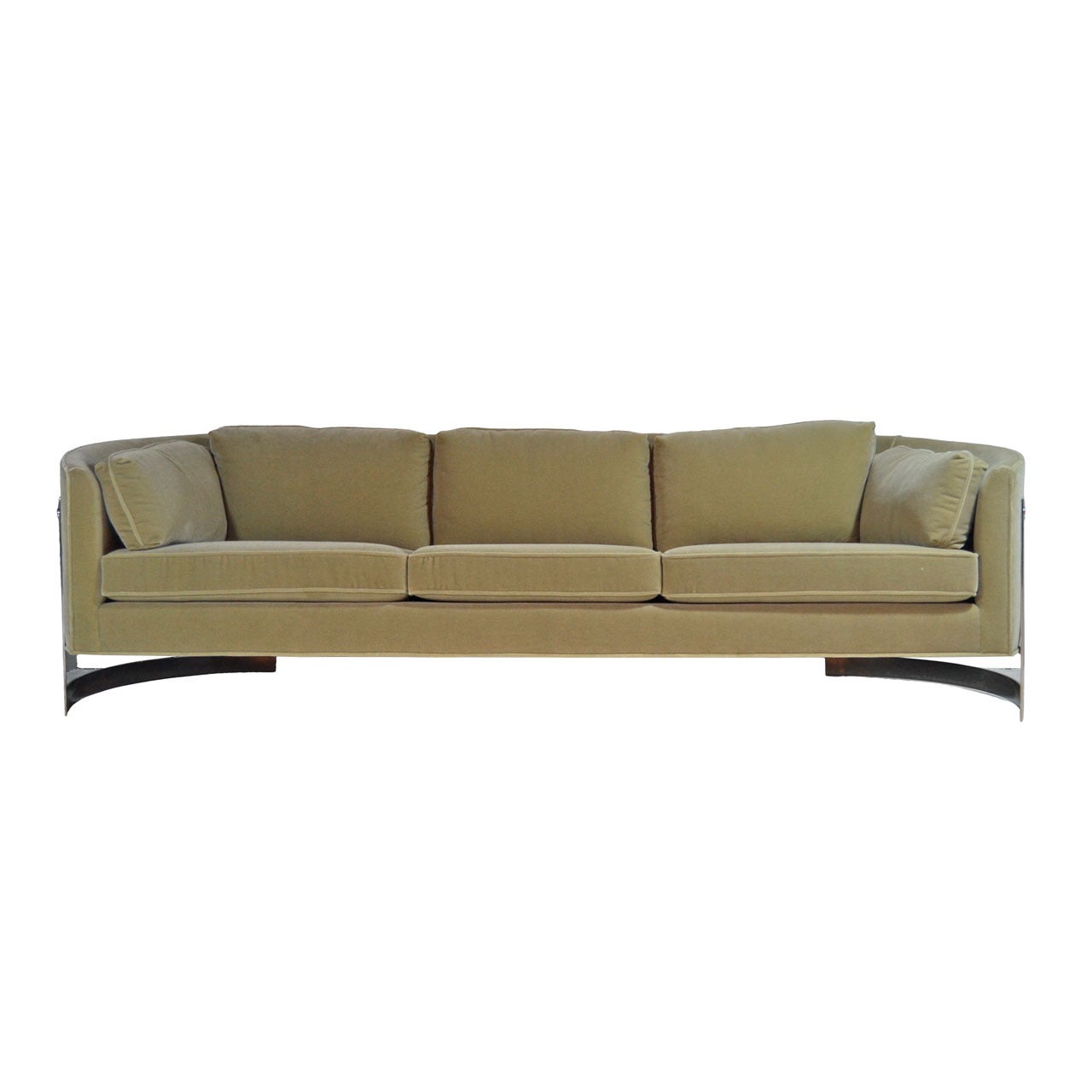 Milo Baughman Floating Mohair Sofa