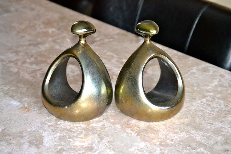American Stirrup Bronze Bookends by Ben Seibel for Jenfred Ware