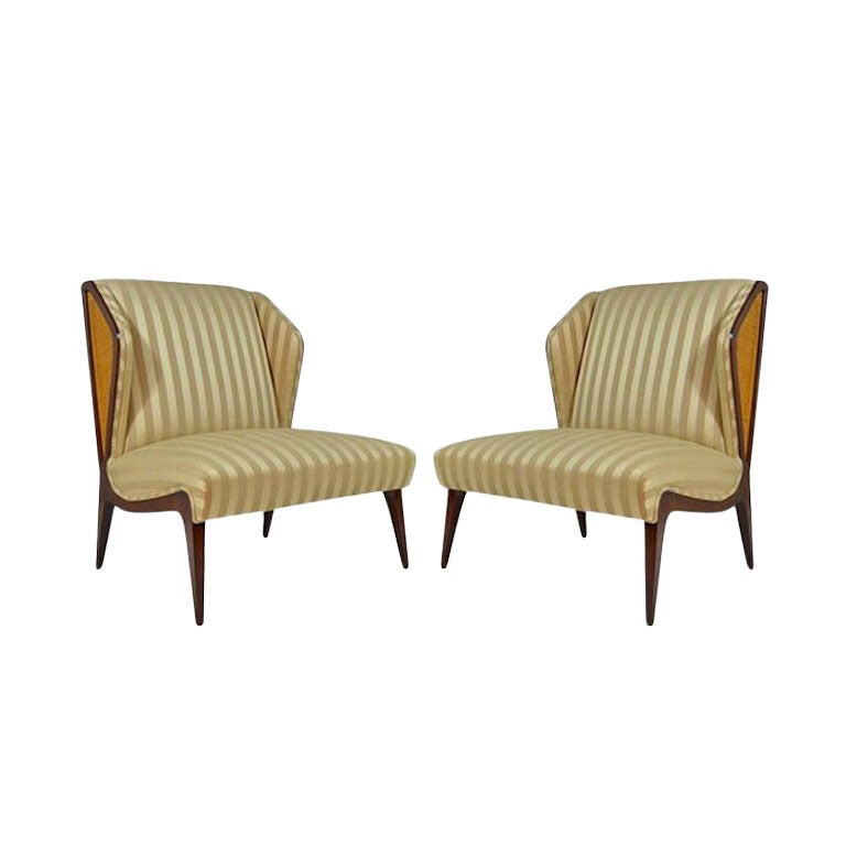 Mid-Century Italian Lounge Chairs after Paolo Buffa