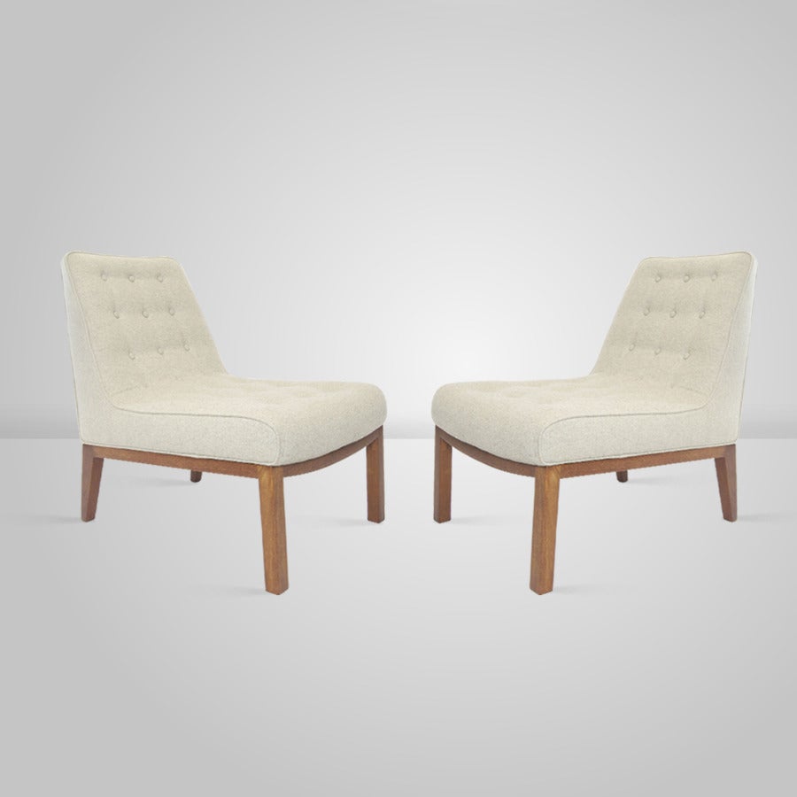 Pair of slipper chairs by Edward Wormley for Dunbar, model 5000A.