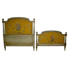 Pair of Twin Size French Headboard and Footboard 19th Century