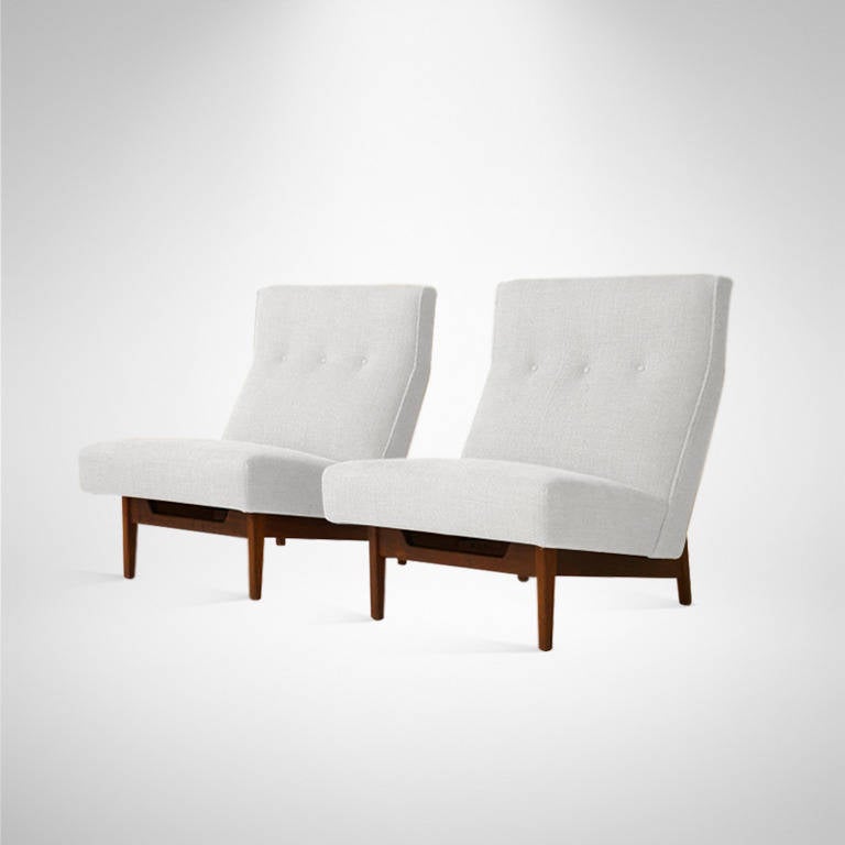 Mid-Century Modern Pair of Lounge or Slipper Chairs by Jens Risom