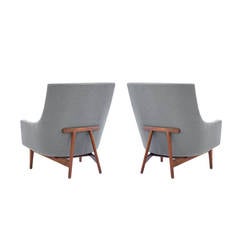 Pair of Lounge Chairs by Jens Risom, Model #2136