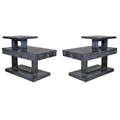 Gibbings Style Cerused Side / End Tables