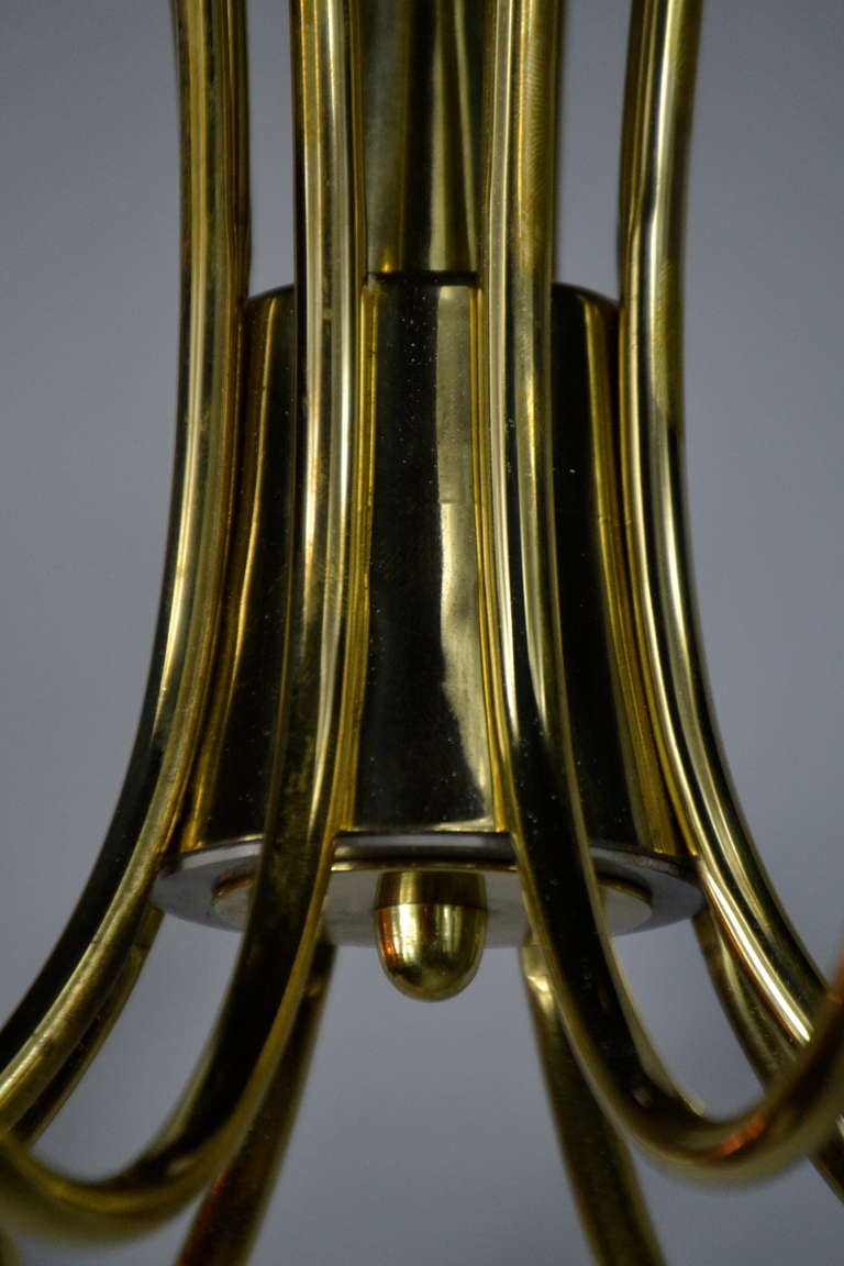 Italian Brass Chandelier For Sale 1