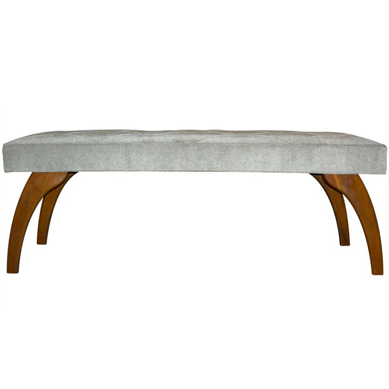 Sculptural Finn-Leg Bench after Vladimir Kagan