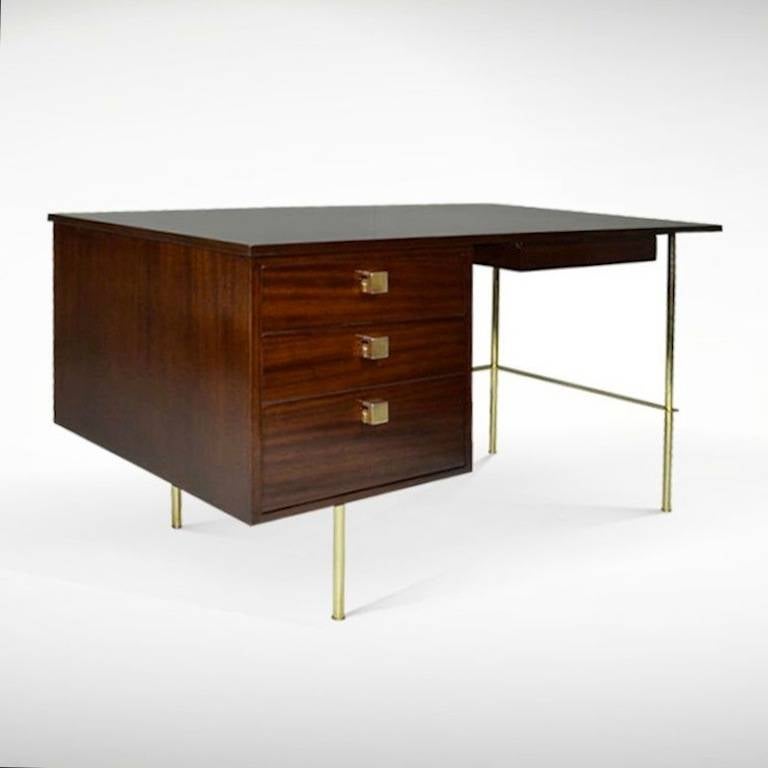 Mahogany Desk by Harvey Probber In Excellent Condition In Westport, CT
