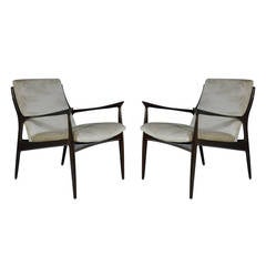 Pair of Danish Modern Lounge Chairs, Ib Kofod-Larsen