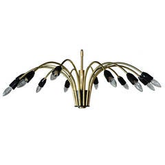 Vintage Italian Brass Sputnik Chandelier 4