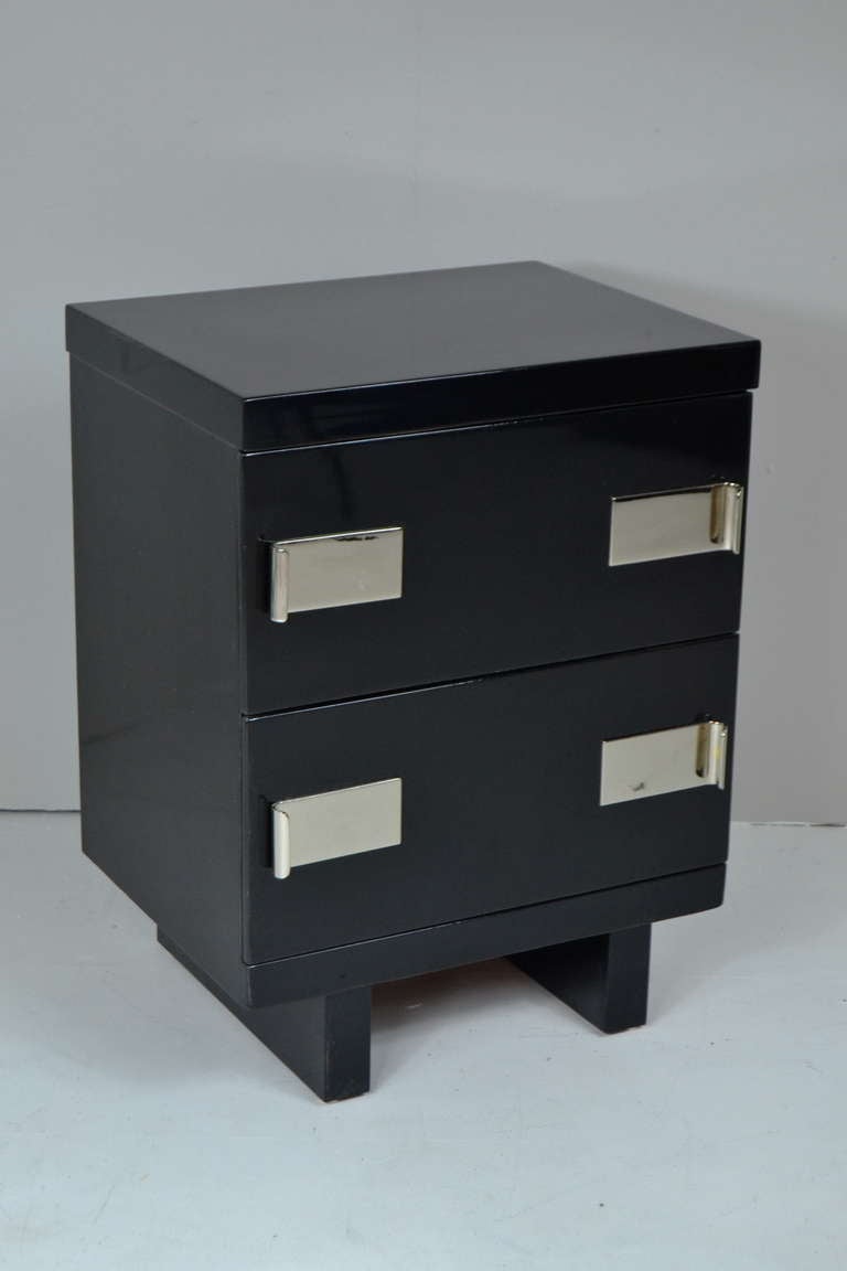 James Mont Lacquered Nightstands