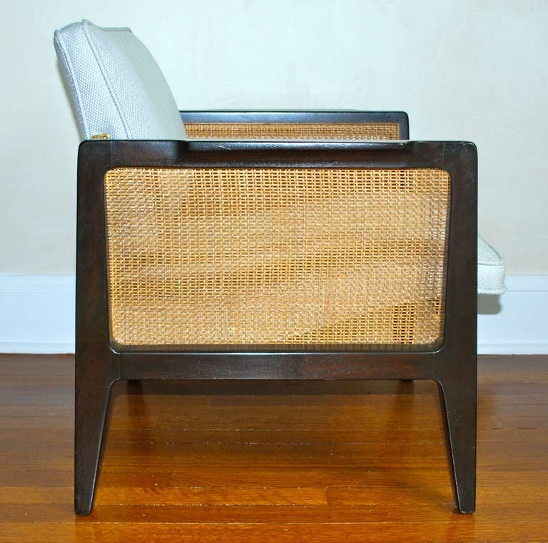 20th Century Edward Wormley for Dunbar Lounge Chairs with Ottomans