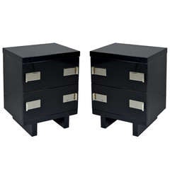 James Mont Lacquered Nightstands