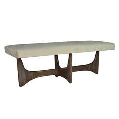 Used Sculptural Cerused Walnut Bench