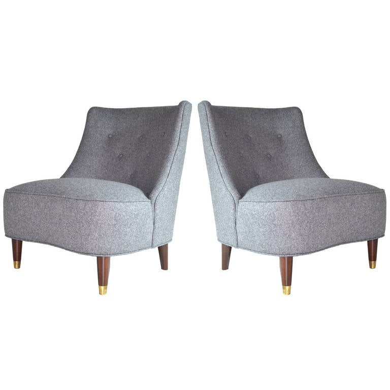 Modernist "Tear Drop" Lounge Chairs at 1stdibs